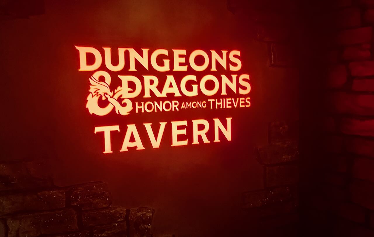 The entrance to the Dungeons and Dragons Tavern